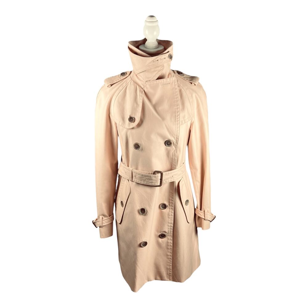 Coach Quartz Pink Double Breasted Belted Trench Coat Size 4 - Picture 11 of 16